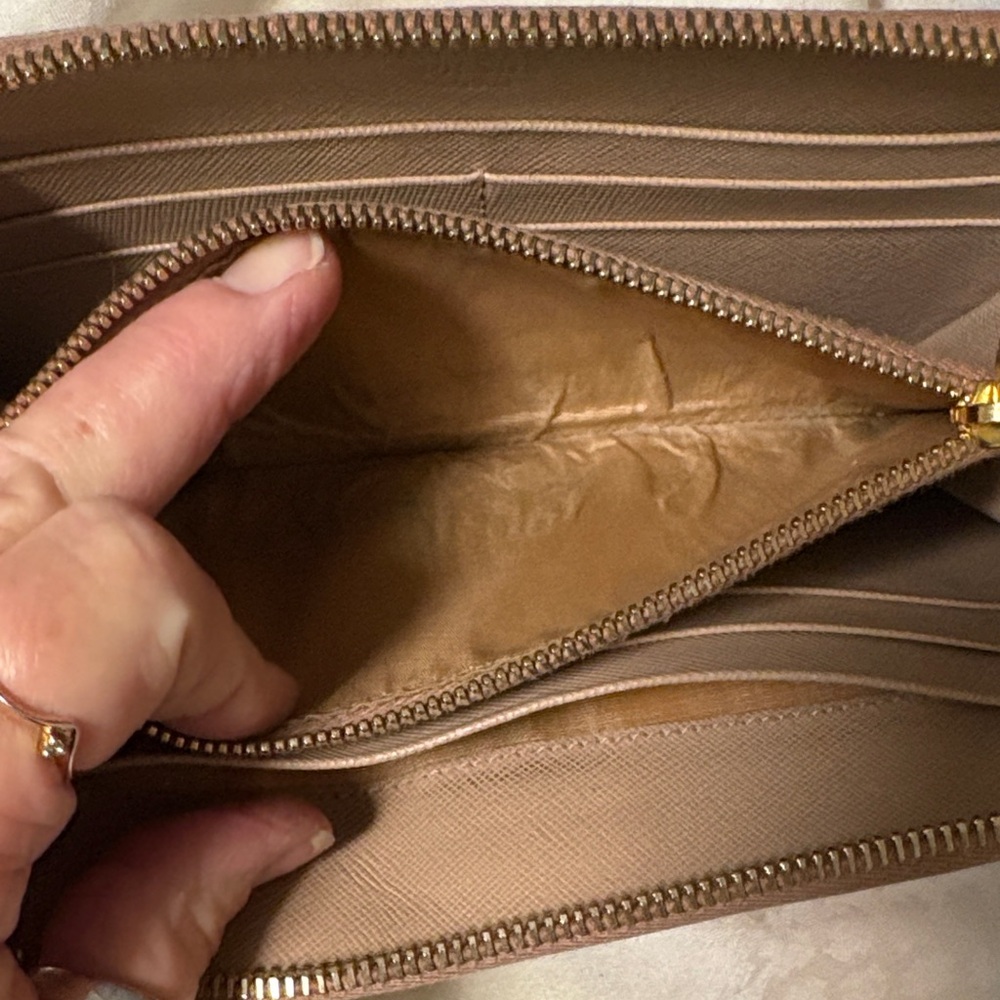Prada Nude Leather Zip Wallet - Picture 14 of 16